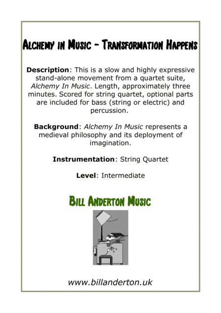 Alchemy In Music Transformation Happens Sheet Music