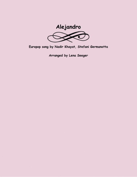 Alejandro Violin Duet Sheet Music