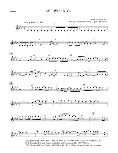 Free Sheet Music All I Want Is You