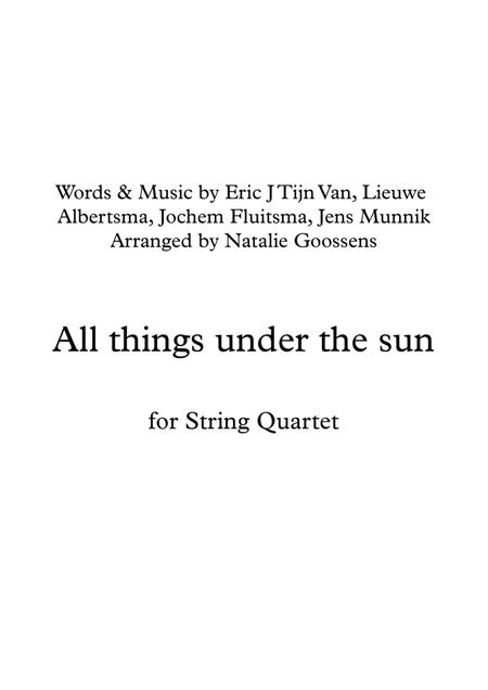 All Things Under The Sun String Quartet Sheet Music