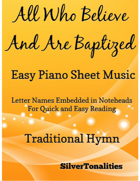 All Who Believe And Are Baptized Easy Piano Sheet Music Sheet Music