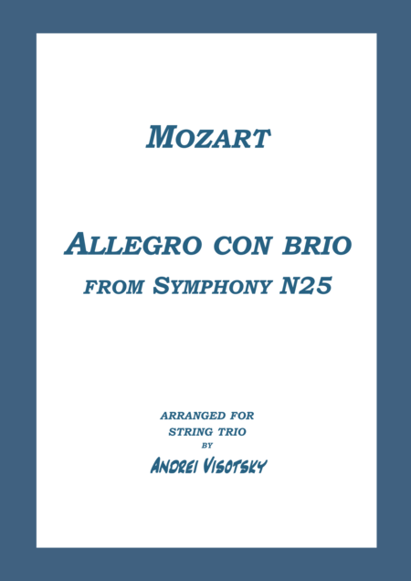 Allegro Con Brio From Symphony N25 Sheet Music