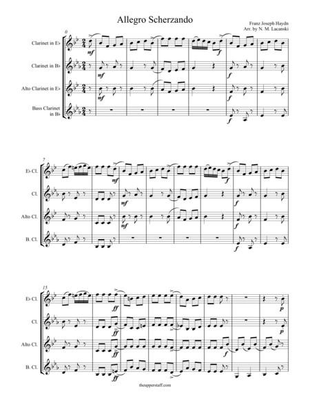 Free Sheet Music Allegro Scherzando