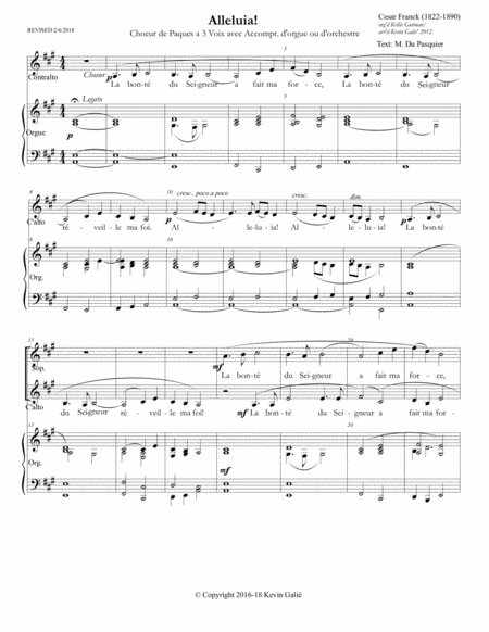 Alleluia Franck Ssa Gali Sheet Music