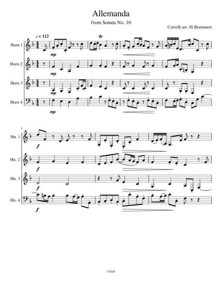 Allemanda From Sonata No 10 Sheet Music