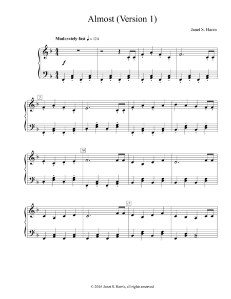 Almost Version 1 Sheet Music