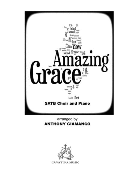 Amazing Grace Satb Choir Piano Sheet Music