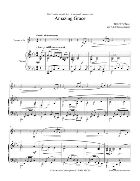 Amazing Grace Trumpet And Piano Sheet Music
