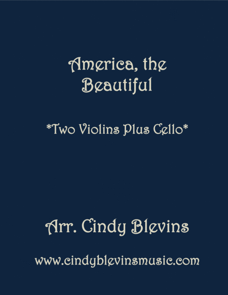 America The Beautiful For Two Violins And Cello Sheet Music