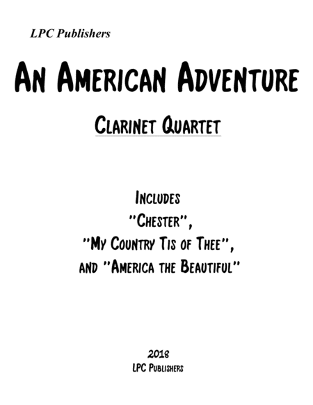 An American Adventure For Clarinet Quartet Sheet Music