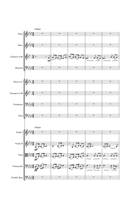 An Orchestration Of The Second Movement Of Brahms C Minor String Quartet Sheet Music