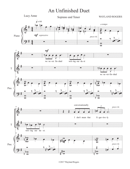 An Unfinished Duet Sheet Music