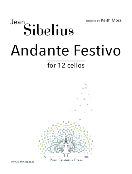 Andante Festivo For 12 Cellos Sheet Music