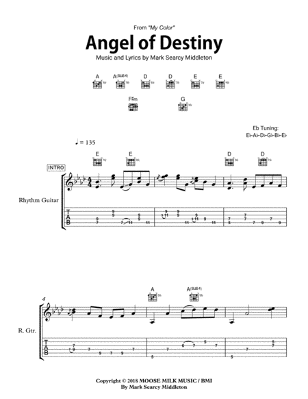 Angel Of Destiny Sheet Music