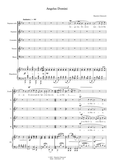 Angelus Domini Sheet Music