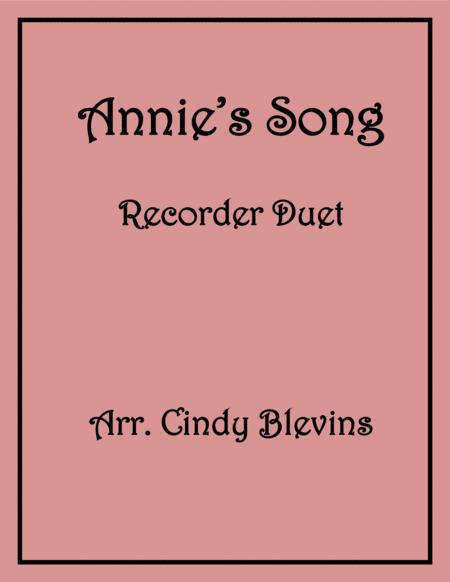 Annie Song Recorder Duet Sheet Music