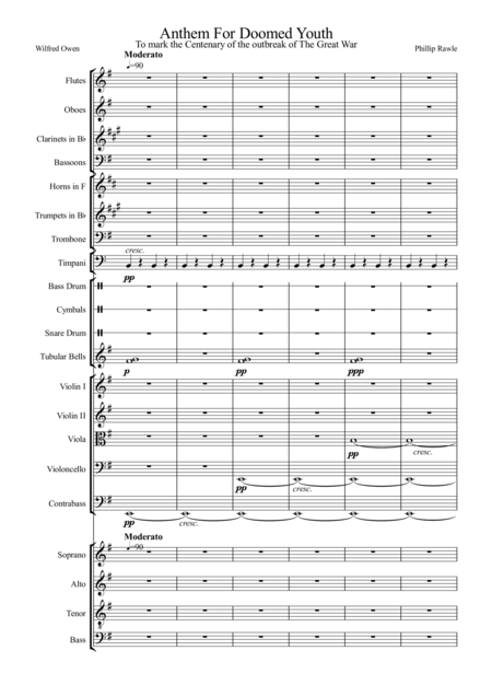 Free Sheet Music Anthem For Doomed Youth