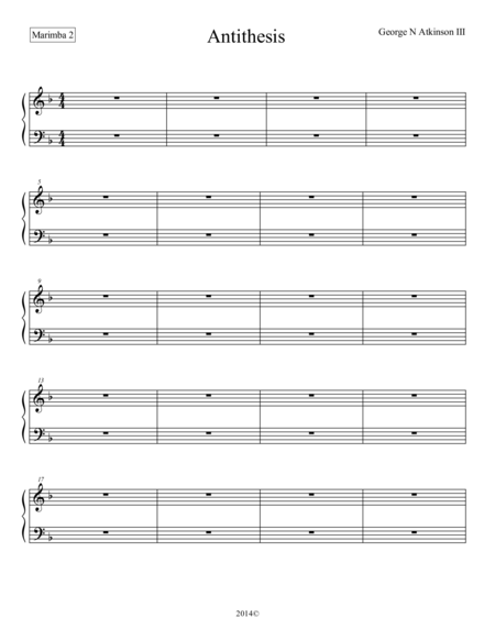 Antithesis Marimba 2 Sheet Music