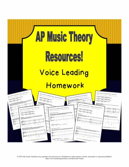 Ap Music Theory Voice Leading Homework Pack Sheet Music