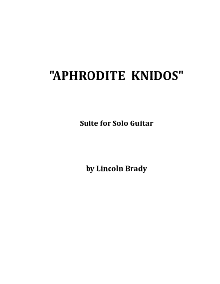 Free Sheet Music Aphrodite Knidos Suite Solo Guitar