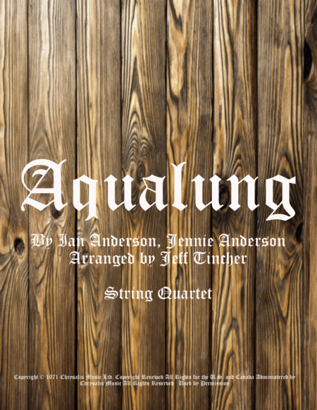 Free Sheet Music Aqualung