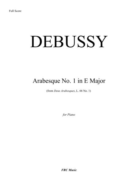 Arabesque No 1 In E Major For Piano Sheet Music