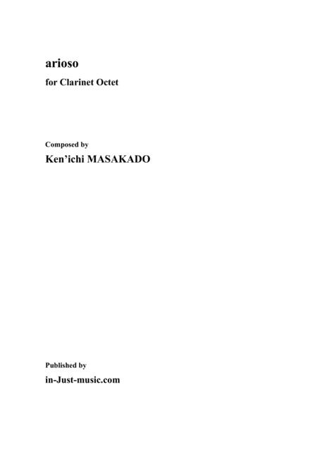 Arioso For Clarinet Octet Score Sheet Music