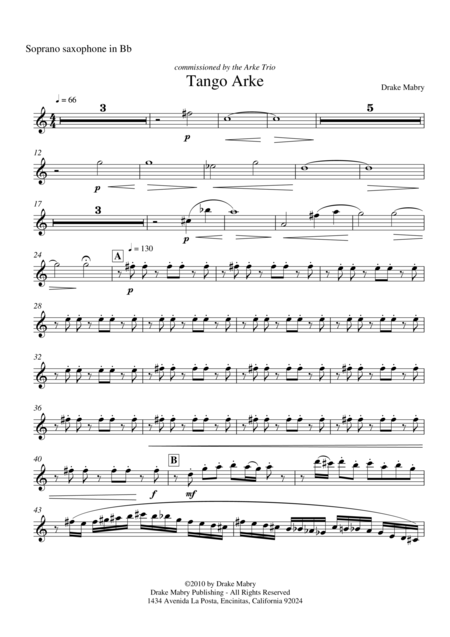 Arke Tango Parts Sheet Music