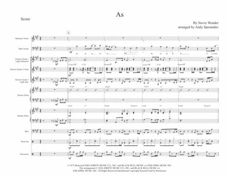 As Full Score With Extended Solos And Soli Section Sheet Music