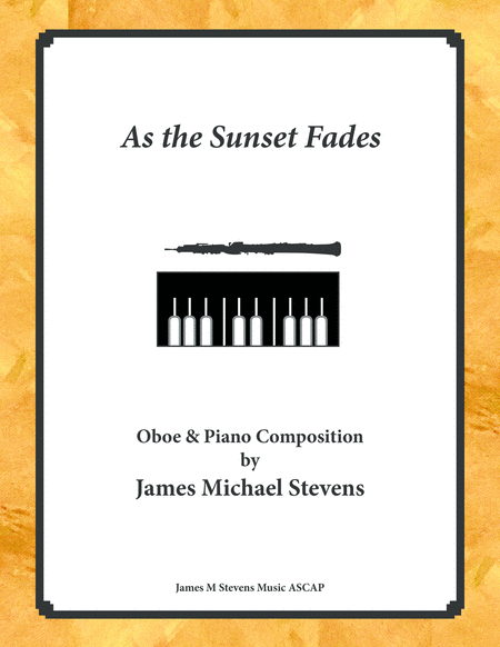 As The Sunset Fades Oboe Piano Sheet Music