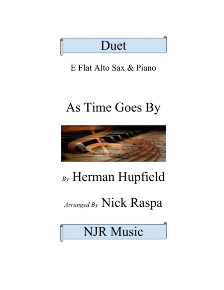 Free Sheet Music As Time Goes By Alto Sax Piano Advanced Intermediate