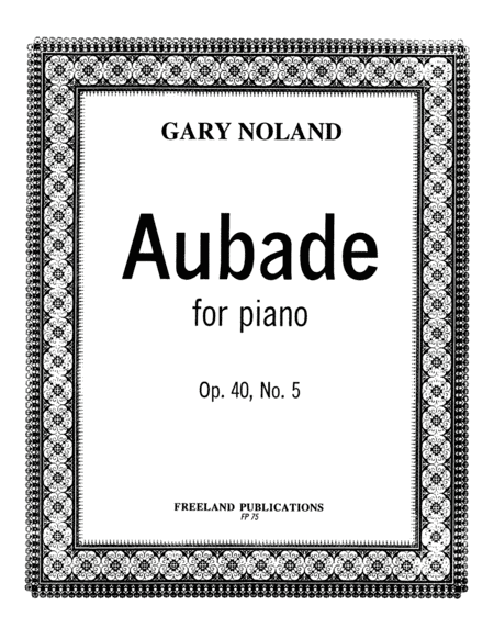 Aubade For Piano Op 40 No 5 Sheet Music