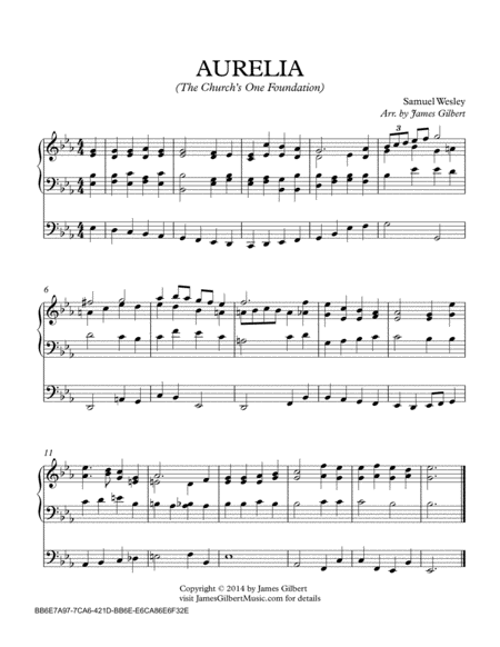 Aurelia The Churchs One Foundation Ora Sheet Music