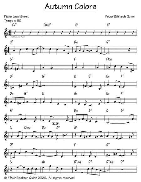 Autumn Colors Sheet Music