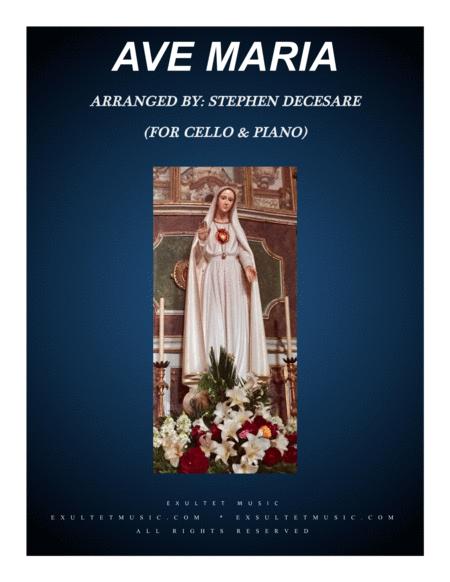 Ave Maria For Cello Solo Piano Accompaniment Sheet Music