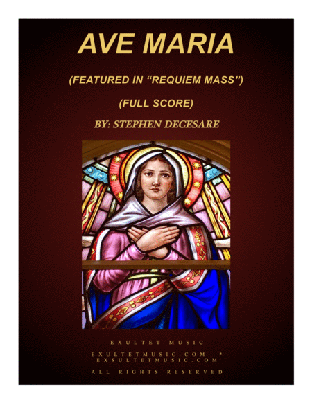 Ave Maria From Requiem Mass Full Score Sheet Music