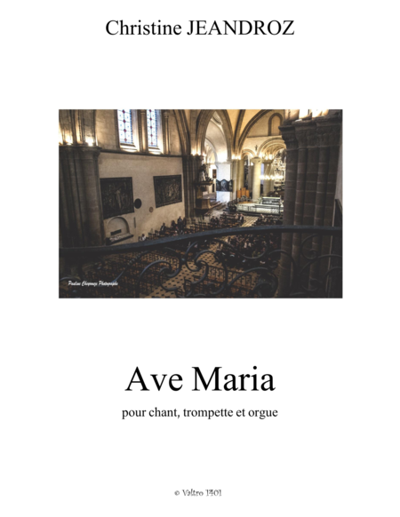 Ave Maria High Voice Trebble Instrument Ut Organ Sheet Music