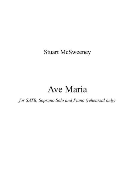 Ave Maria Satb Soprano Solo Sheet Music