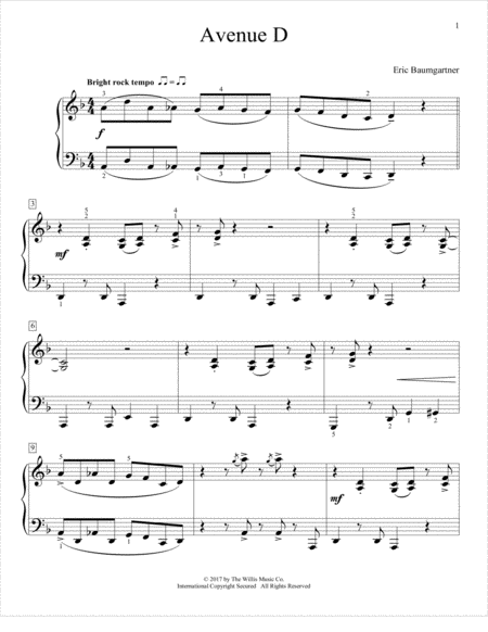 Avenue D Sheet Music