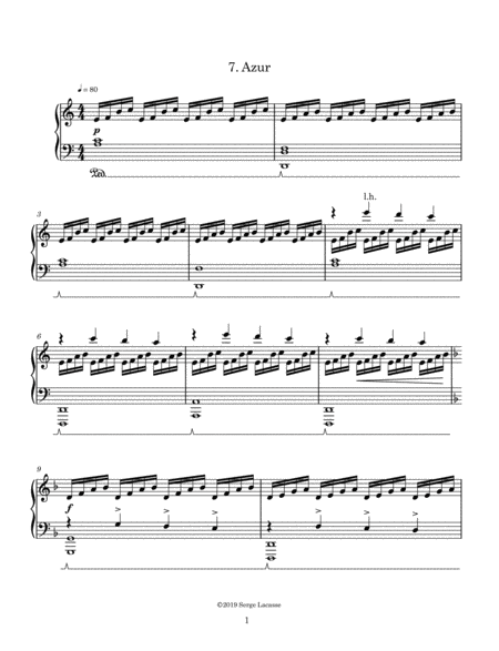 Free Sheet Music Azur