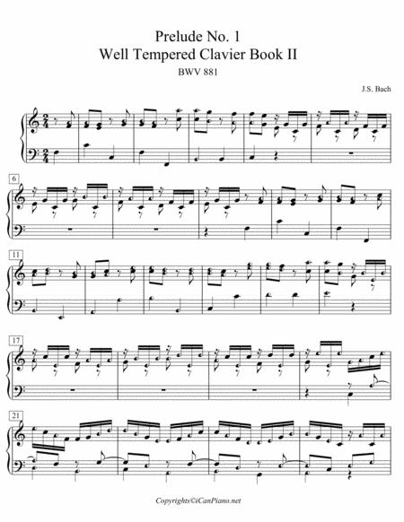 Bach Prelude No 12 Bwv 881 Well Tempered Clavier Ii Icanpiano Style Sheet Music