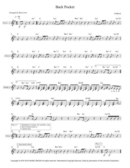 Back Pocket Vulfpeck Sheet Music