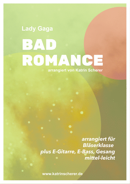 Bad Romance For Wind Ensemble Git Bass Voc Sheet Music