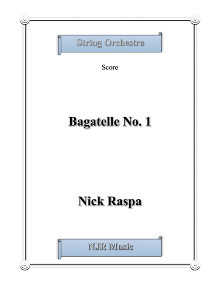 Free Sheet Music Bagatelle No 1 Score