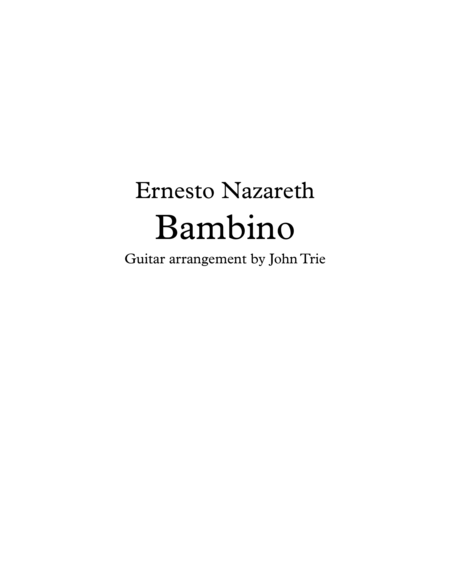 Bambino Tab Sheet Music