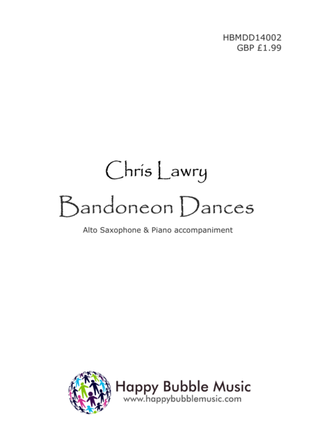 Bandoneon Dances For Alto Saxophone Piano Sheet Music