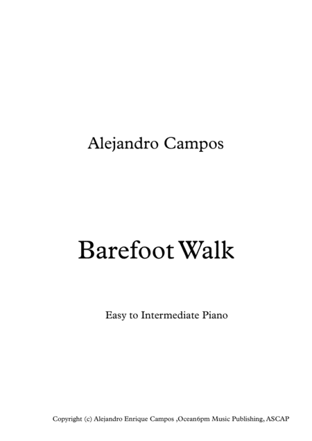 Barefoot Walk Sheet Music