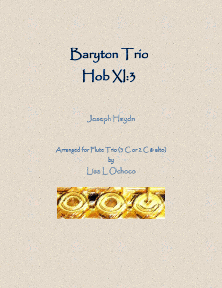 Free Sheet Music Baryton Trio Hob Xi 3 For Flute Trio