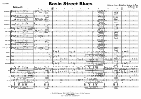 Free Sheet Music Basin Street Blues For Big Band Trombone Feature