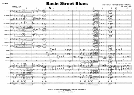 Basin Street Blues For Big Band Trombone Feature Sheet Music